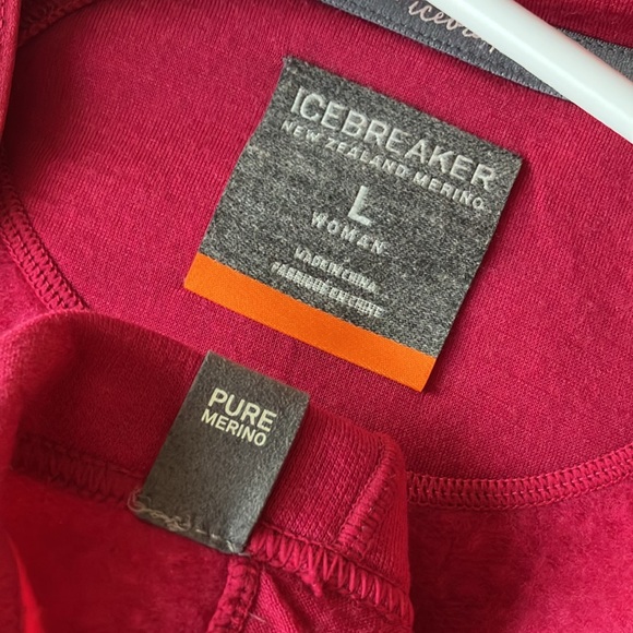 COPY - Women’s Icebreaker Jacket Full Zip Pure Merino Wool Pink Size Large - Picture 5 of 5